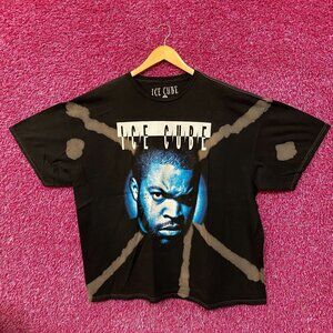 Ice Cube Face Graphic West Coast Hip-Hop Tie Dye T-Shirt 2XL